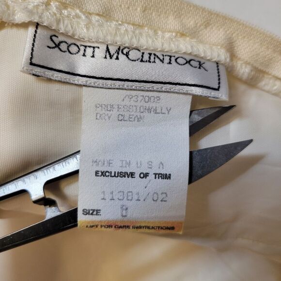 Scott McClintock Vintage 80s White Strapless Dress Lace Accents Wedding - Picture 11 of 16